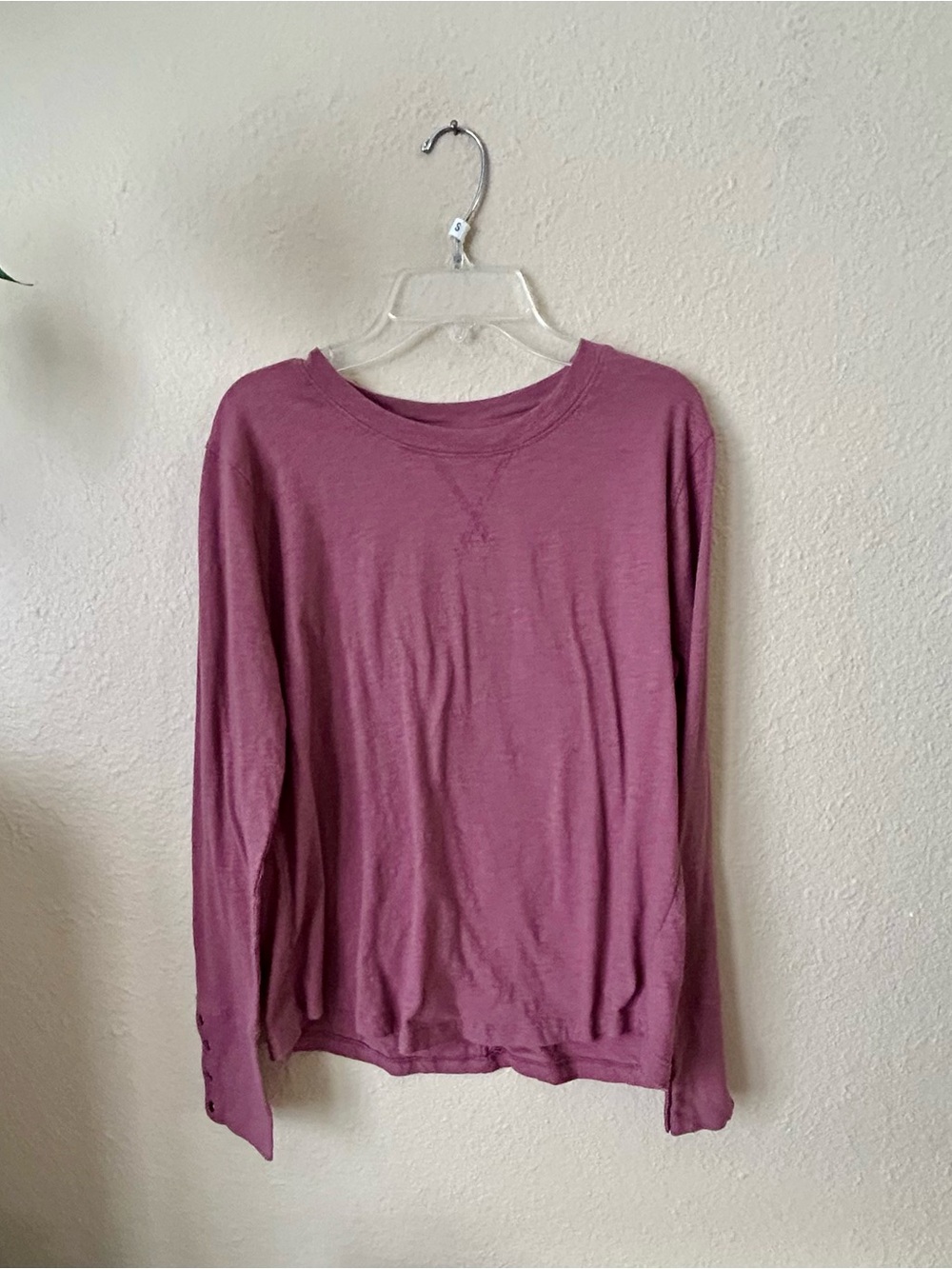 Maurices Mauve Long Sleeve Crewneck Shirt